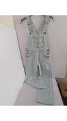 Two We The Free Women's Ziggy Denim Overalls, Bleach Blue, Size XS
