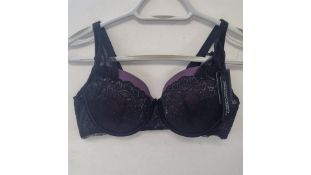 Seven Ashley Graham Bras, Oxblood, Size UK 40B