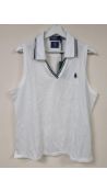 Polo Ralph Lauren Womens Sleeveless Polo, White, Size XL