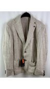Roy Robson Men's Smart Flex Crease Resistant Casual Sports Jacket, Light Beige, Size 46