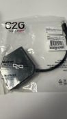 Four C2G 80929 Mini DisplayPort to HDMI, DVI Or VGA Adapter