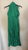 Saloni Women's Michelle Midi Dress, Green, UK 6