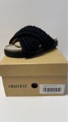Inuikii Womens Woven Flat Sandals, Black, UK 5, EU 38