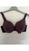 Eight Ashley Graham Women's Purple Underwired Bra, Adjustable Straps, Padded, Size 38B