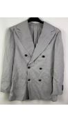 SuitSupply Havana Double Breasted Jacket, Grey, Size 23. New, No Tags