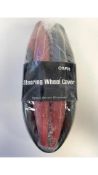 Eleven Cofit Steering Wheel Covers, AU3165, Red/Black, Size 39-40.5cm