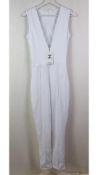 One Piece Reef Women's Sleeveless Jumpsuit, White, Size S