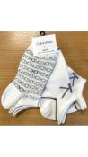 Twelve Packs of Calvin Klein Women's Low Sneaker Socks, White/Grey, One Size, 3 Pairs Per Pack