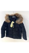 Bomboogie Children's Hooded Down Jacket, Navy, Size 10 Years