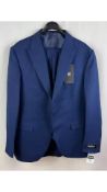 Derman 3 Piece Suit, Blue, Size J 50R/W 50/T 44R