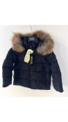 Bomboogie Children's Hooded Down Jacket, Navy, Size 8 Years