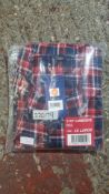 Four Champion Men's Check Pyjamas, Red, Size XXL