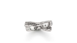 Thomas Sabo Unisex Multiple Ring Faith, Love, Hope Ring, Size 52