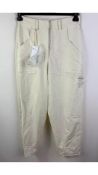 ForteForte Women's Trousers, Cream, Size S