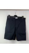 Two Wood Wood Men's Johnathan Light Twill Shorts, Black, Waist 32