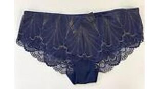 Nine Wonderbra Women's Refined Glamour Brief, Marine Blue, Size XL