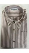 Acne Studios Women's Striped Shirt, Old Pink/White, Size 50