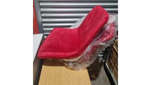 Two Dining Chairs, Red with Gold Legs. Box damaged