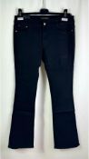 Six Simply Chic Women's Premium Denim Wear Trousers, Black, UK 14