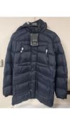 Geox Mens Sanford Hooded Coat, Phantom, Size 40 UK