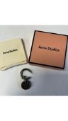 Acne Studios Coin Charm Earring, Antique Silver
