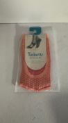 Five Pairs of Tucketts Allegro Toeless Non-Slip Grip Socks, Size S-M