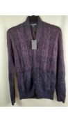 John Varvatos Men's Easy Fit Ombre Cardigan, Mulberry, Size XS