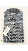 Eton Men's Patterned Long Sleeve Contemporary Fit Shirt, Blue, Size 39/15.5
