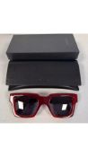 Kimeze KUS062 Mahi Oversized Sunglasses, Red, 54-23-150