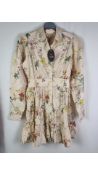 By TiMo Mini Long Sleeve Dress, Botanical, Size XS