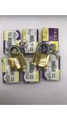 Twenty-four Tri-Circle Brass Padlocks, 50mm
