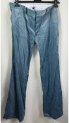 Bella Freud Women's Flared Corduroy Trousers, Cornflower Blue, Size 10