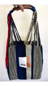 Colville Hand Woven Striped Hammock Bag, Multicoloured