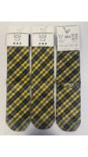 Eleven Packs of Wigglesteps Men's Socks, Cornish Tartan, Size UK 7.5-11.5, 3 Per Pack