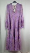 By TiMo V Neck Maxi Dress, Plum Garden, Size M