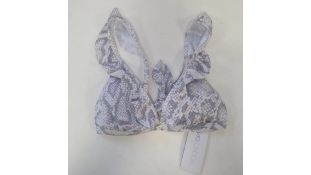 Two Jag London Women's Hawaii Snake Print Bikini Top, Small