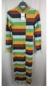 Desigual Long Sleeve Round Neck Dress, Multicoloured, Size S