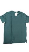 Two Derek Rose Men's V-Neck Jersey Lounge Top, Green, Size L