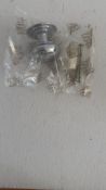 Nine Victorian Cupboard Knobs, 50mm, Polished Chrome