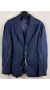 John Henric Men's Santino Linen Blended Jacket, Navy, Size 48