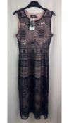 Desigual Women's Kanten Midi Dresses, Black/Pink, Size Medium