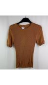 Wolford Women's Cashmere Short Sleeve Top, Lion, Size XS