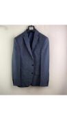 Ted Baker Men's Coxon Slim Fit Jacket, Navy Cotton Linen, Size 40R