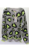 Brodie Women's Neon Lucy V Neck Jumper, Medium