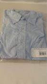 Thorn Browne Grosgrain Placket Men's Shirt, Pastel Blue, UK 40, Solid Poplin