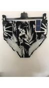 Fifteen Fantasie Cocoa Island High Rise Brief WE971, Black/White, Medium