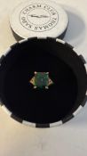 Thomas Sabo Women's Ring, Green Stone, Gold, 925 Sterling Silver, TR2362-971-6, Size 54
