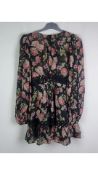 By TiMo Georgette Lace Mini Dress, Midnight Blush, Size S