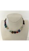 Mosquito Studio Flower Gemstone Necklace