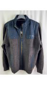 Two Casa Moda Men's Knitted Zip Jumper, Brown, Size M
